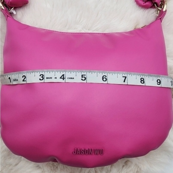 Y2K Jason Wu NWOT Hand Bag Puffy Pink Vegan Leather Purse with Braided Handle - Picture 10 of 11
